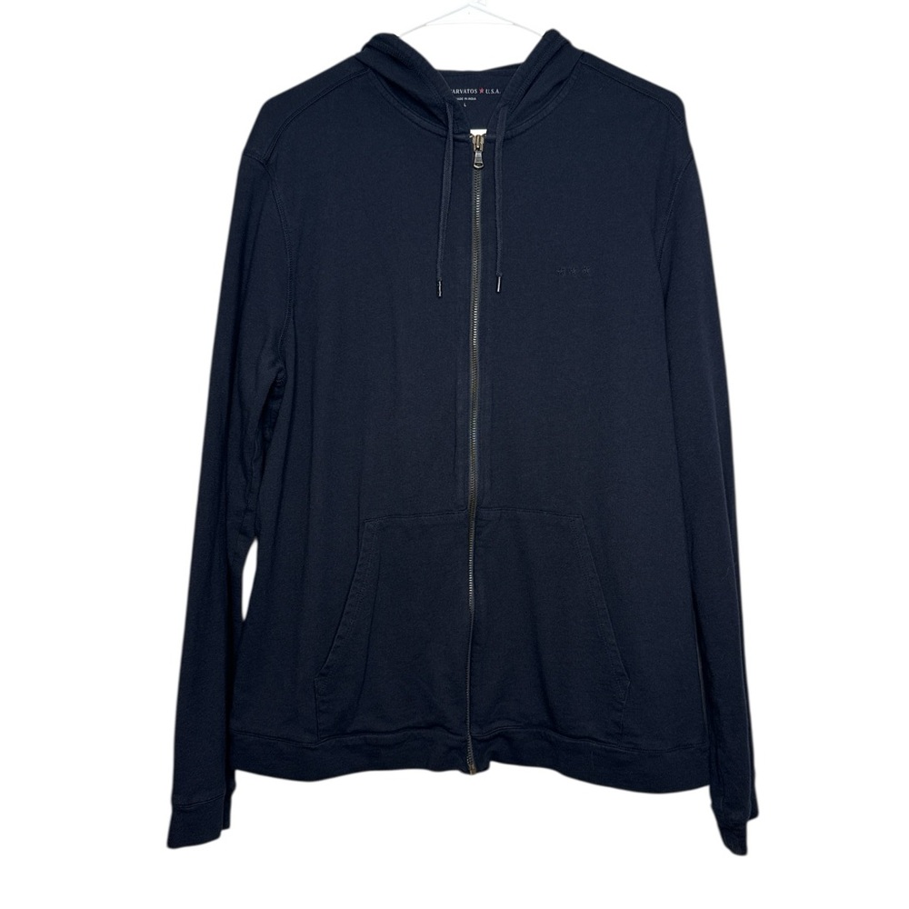 John Varvatos Men's Navy Zip-Up Hoodie